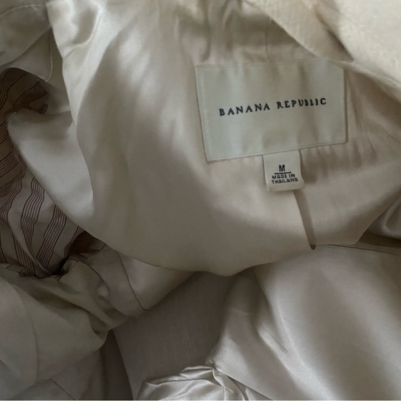 **3 for $20!!** Banana Republic Pea Coat Cream Ivory Flawed Project Fix Stained - Picture 13 of 16